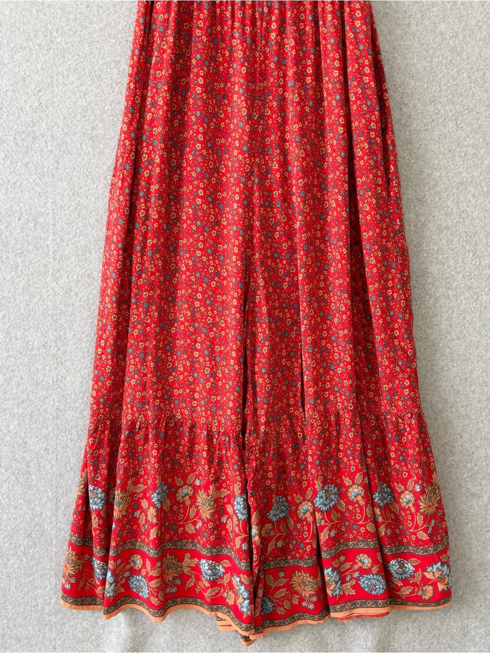 Natural Life Jamie Jumpsuit Romper Wide Leg Red Floral Boho Festival Size Small - Picture 5 of 16